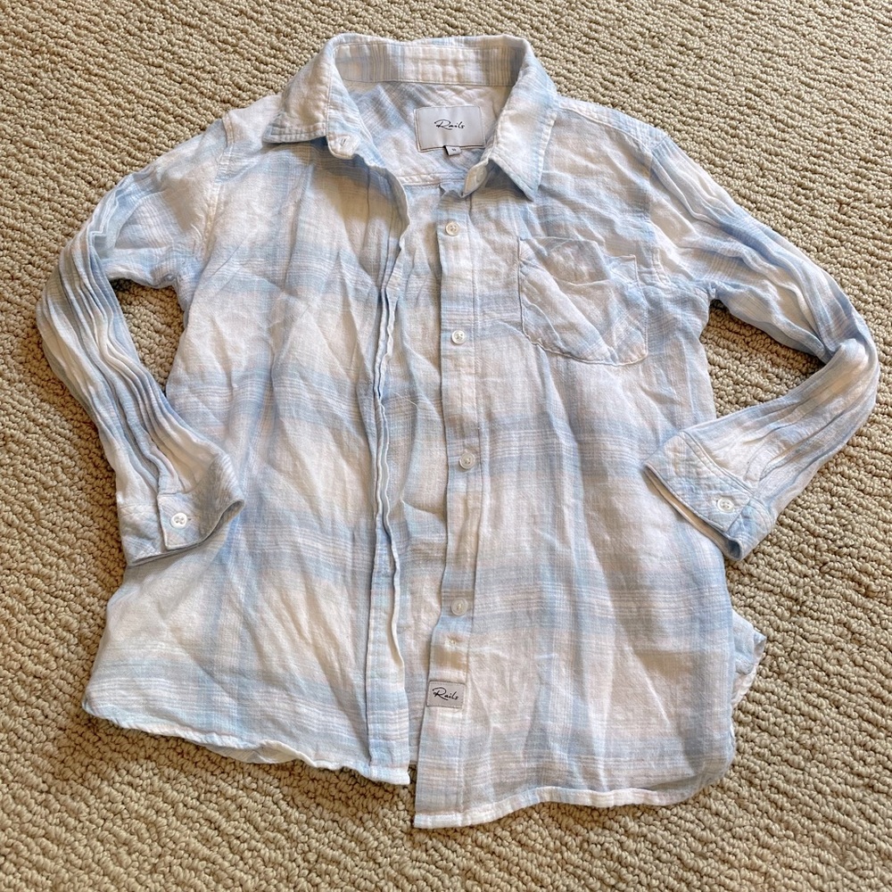 Rails girls plaid button down shirt